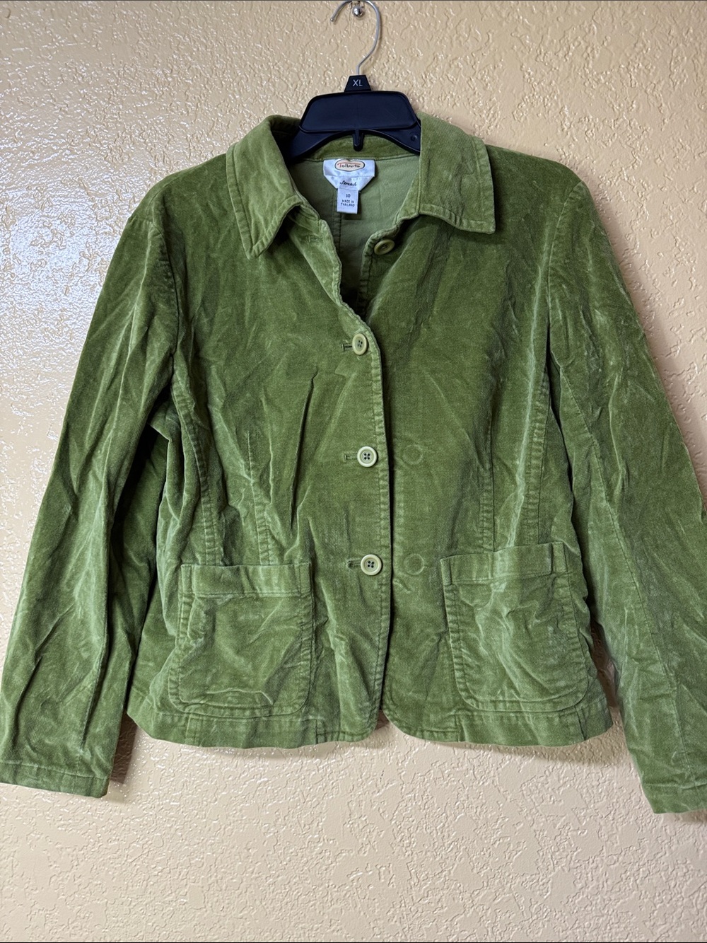 Talbots Olive Green Corduroy Blazer Jacket